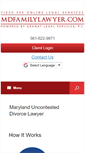 Mobile Screenshot of mdfamilylawyer.com